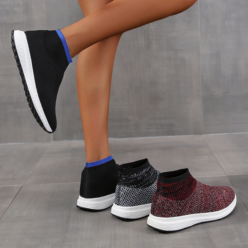 

Женские кроссовки на толстой подошве, повседневные дышащие кроссовки с мягкой подошвой, из Вулканизированной Ткани, удобная обувь для бега,...