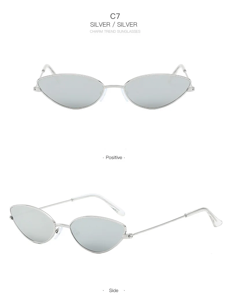 Cute Sexy Ladies Cat Eye Sunglasses Women Metal Frame Fashion Vintage Gradient Sun Glasses For Female UV400 Shades