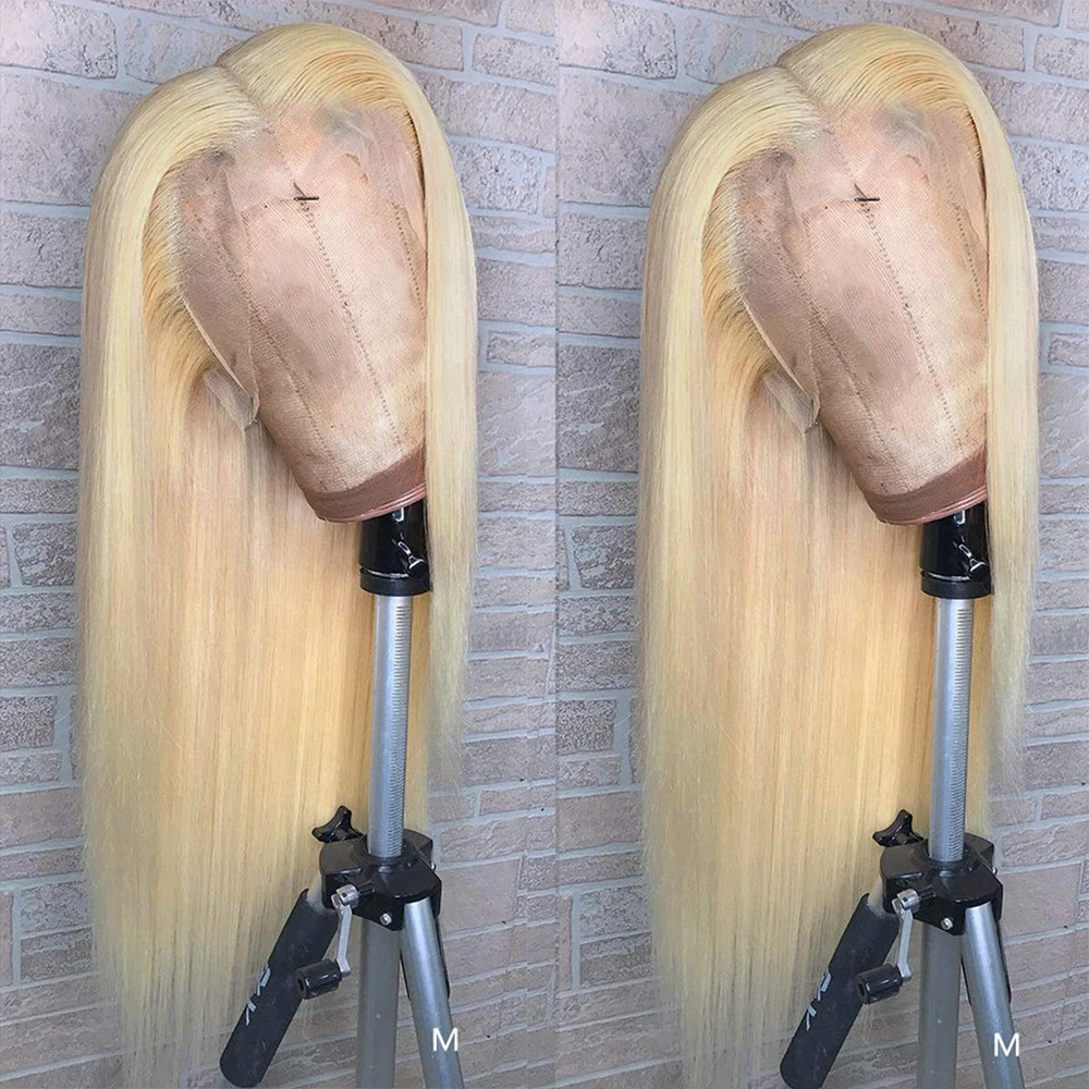 MSH бразильские прямые волосы 613 Блондин человеческие парики 13x4x1 часть 150%