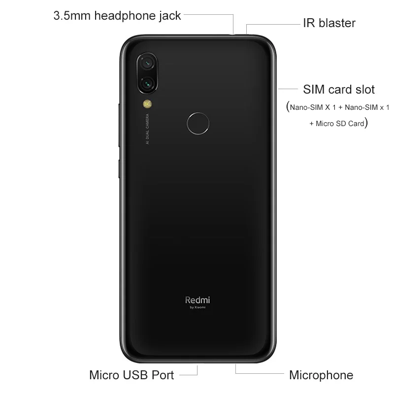 Глобальная версия Xiaomi redmi 7 6,2" полный экран 4000 мАч 3 ГБ оперативная память 64 ГБ Встроенная Snapdragon 632 Octa Core 12MP redmi 7 телефон