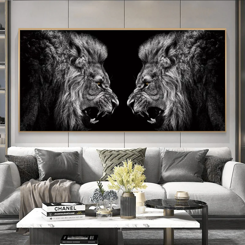 

canvas painting Animal lion room decor picture print poster wall art Paintings Modular artwrok
