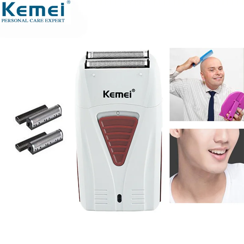 

Kemei 3382, Мужская Беспроводная перезаряжаемая Бритва для бороды, бритва с возвратно-поступательной фольгой