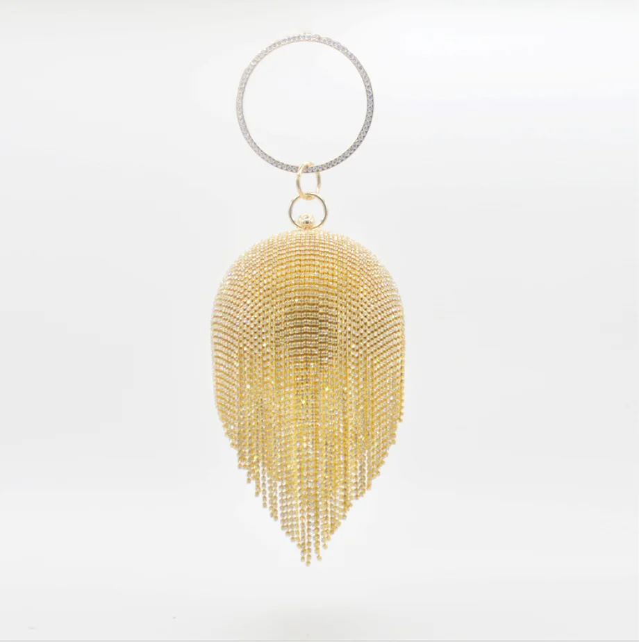 Вечерние сумки с кисточками и бриллиантами ранцевая сумка на плечо кольцом палец