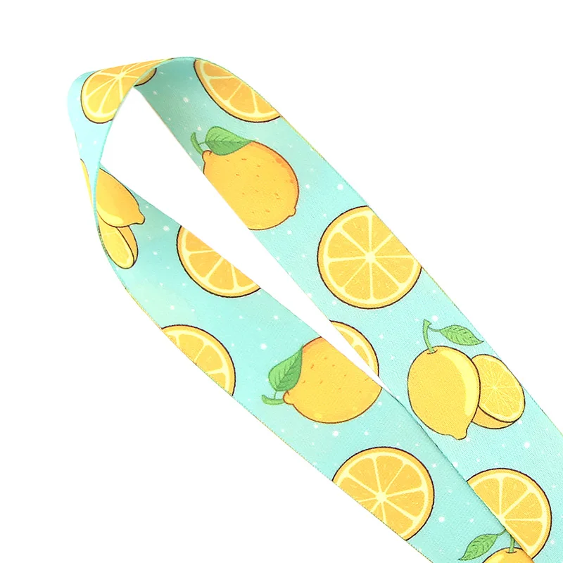 Homegaga Lemon Print Lanyard Cartoon Fruit Lanyards for Keys Phone Original ID Badge Holder Neck Strap Hang Rope D2446 | Дом и сад