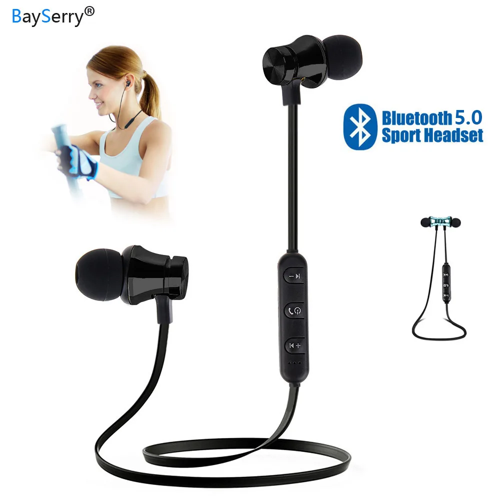 BaySerry магнитные беспроводные bluetooth наушники Спортивная гарнитура для iPhone 7 8 11 Pro X XR