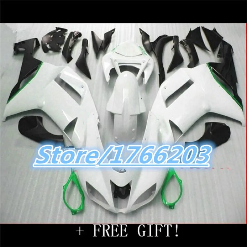 

New ABS Full fairing kit Fit for Kawasaki ZX6R 2007 2008 motorcycle fairings ZX-6R 07 08 Ninja 636 white bright bodywork set