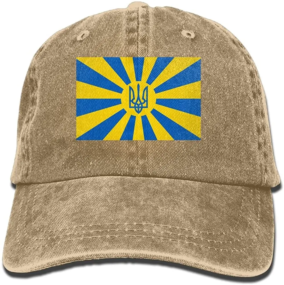 

Ukrainian Flag Denim Hat Baseball Caps Adjustable Plain Cap