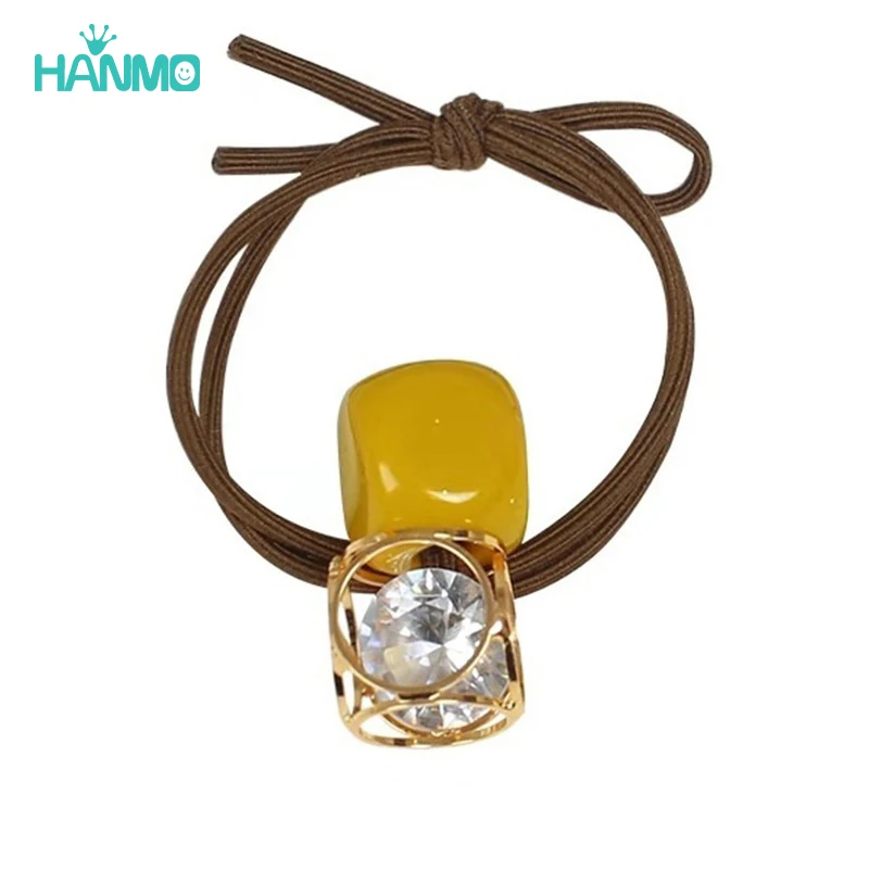 

Новые корейские резинки для волос, эластичная резинка с кристаллами и жемчугом для девочек, модные аксессуары для волос, резинки для волос