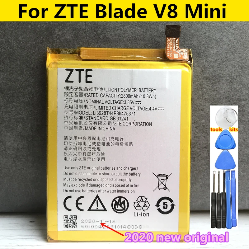 Оригинальный новый аккумулятор Li3928T44P8h475371 для ZTE Blade V8 Mini BV0850 V0850 Blade A1 C880 C880U C880A C880S AXON Mini B2015 B2016