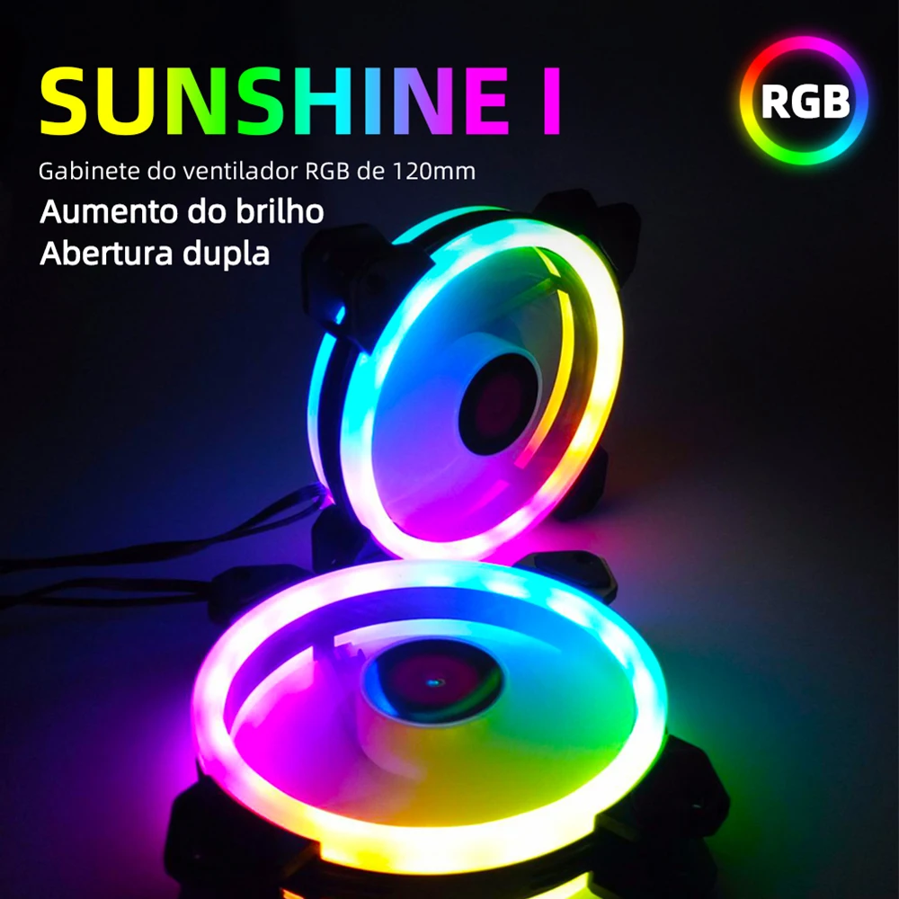 

Чехол для компьютера, вентилятор 120 мм, RGB, 6 контактов, голосовое управление, цветная лампа, радиатор, охладитель для ПК, 5 в постоянного тока, ...