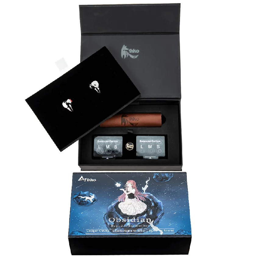 IKKO Obsidian OH10 Knowles 33518 1BA + 1 динамический двухсторонний Гибридный 2-контактный разъем 0