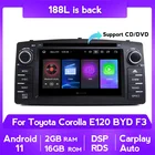 Автомобильный мультимедийный видеоплеер NaviFly, 2 Din, DVD, Android 11, для Toyota Corolla E120, BYD F3, стерео приемник, навигация