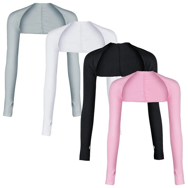 

4 Pcs Cooling Shawl Arm Sleeves Sun Protection Shawl Golf Shawl Anti-UV Arm Sleeves With Finger Hole For Cycling