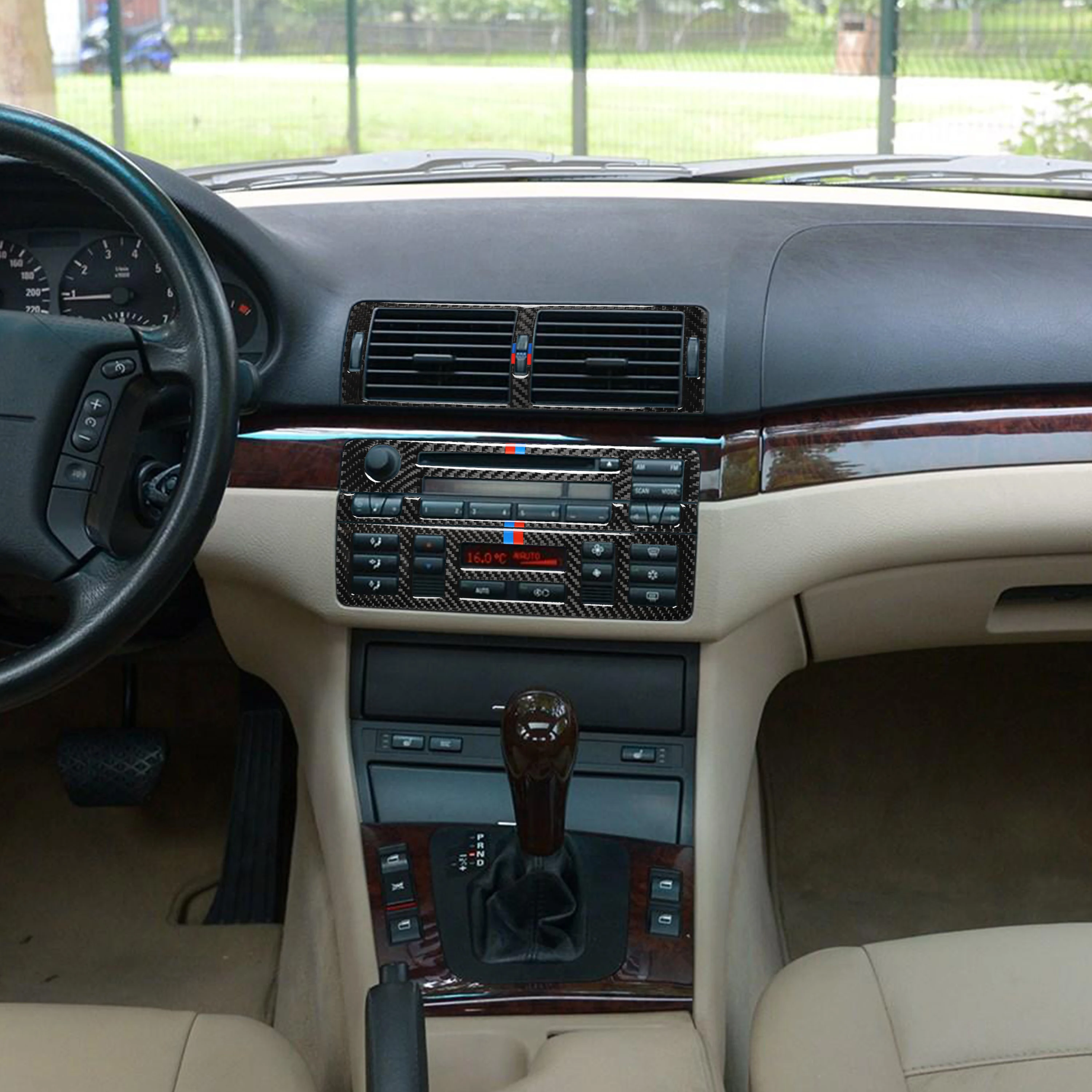 Для BMW E46 1998-2004 3 серии углеродное волокно интерьер автомобиля наклейки