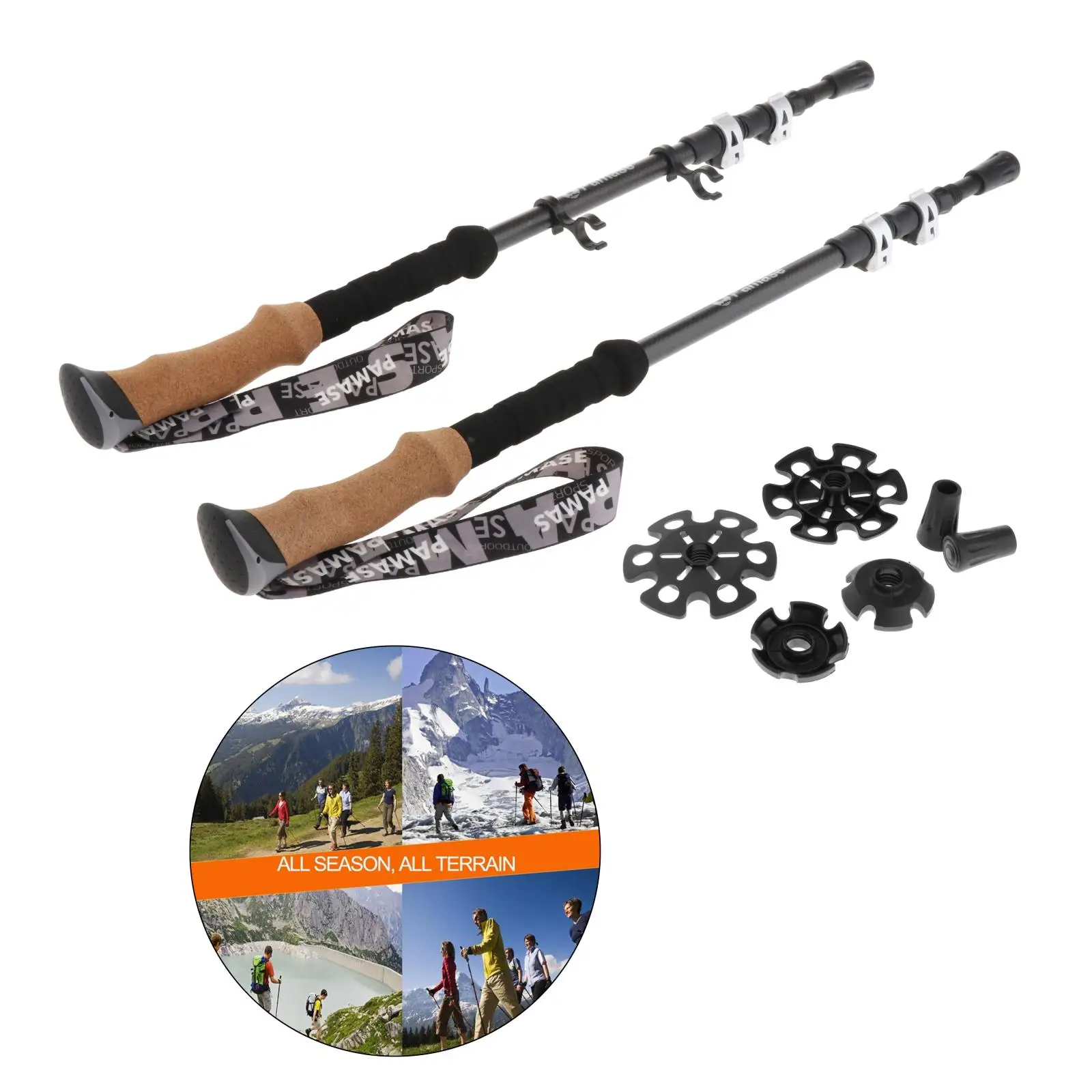 

Travel Adjustable Folding Walking Cane Walking Stick for Men Women w/ Handle for