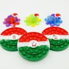 Милая игрушка-осьминог, пузырьковая игрушка-осьминог, Мультяшные игрушки для снятия стресса с аутизмом, Рождественский подарок