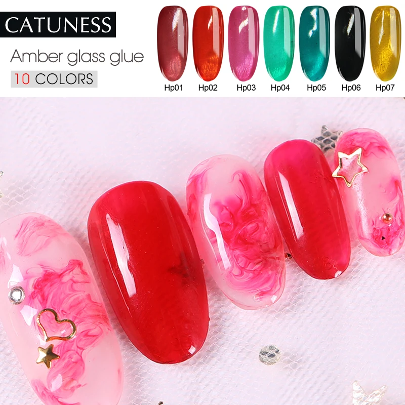 CATUNESS желе Стекло конфетного цвета строитель белая чистая кожа Цвет здания ногтей