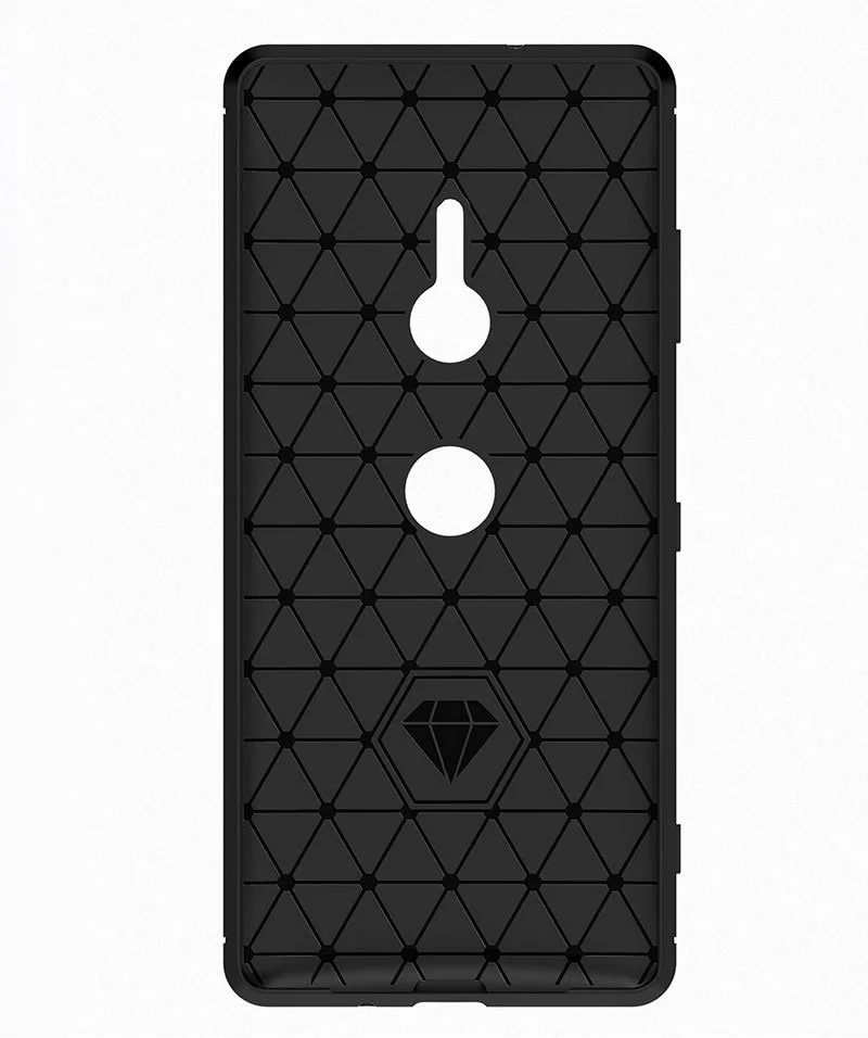 Черный амортизирующий чехол из мягкого ТПУ с защитой от царапин углеродного