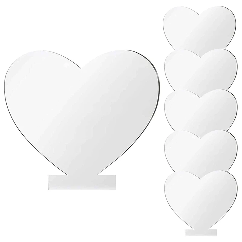 

2mm Acrylic Sheet with Double Sided Protective for LED Light Base Signs DIY Display Projects Craft 6 Pieces ,(Heart)