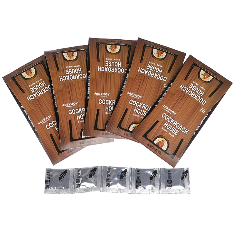 

10Pcs Cockroach House Cockroach Trap Repellent Killing Bait Strong Sticky Catcher Traps Insect Pest Repeller Eco- Friendly