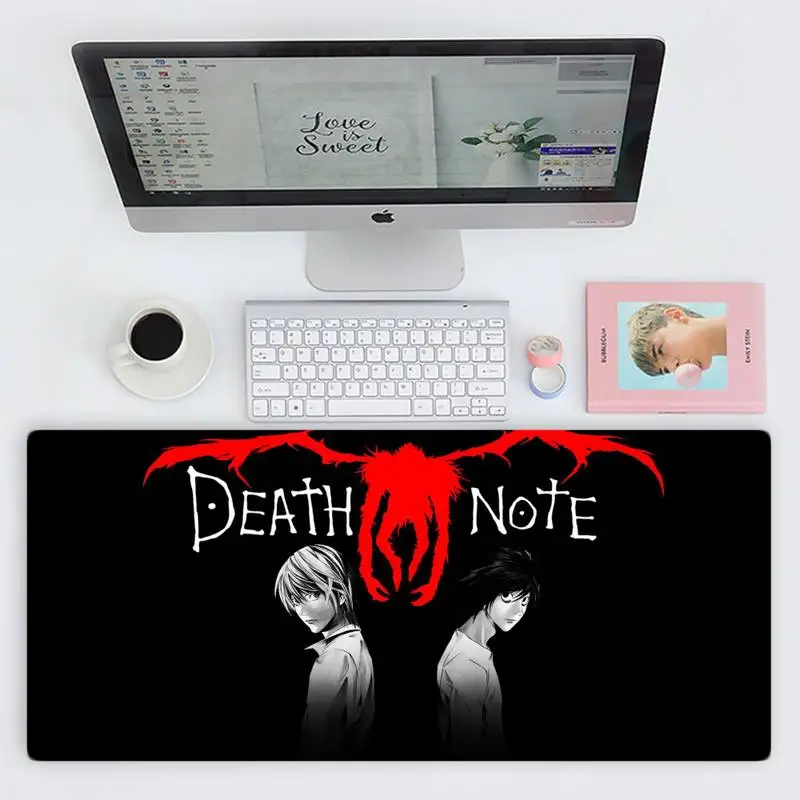

Death Note anime Gaming Player desk laptop Rubber Mouse Mat Desk Table Protect Game Office Work X XL Non-slip Laptop Cushion