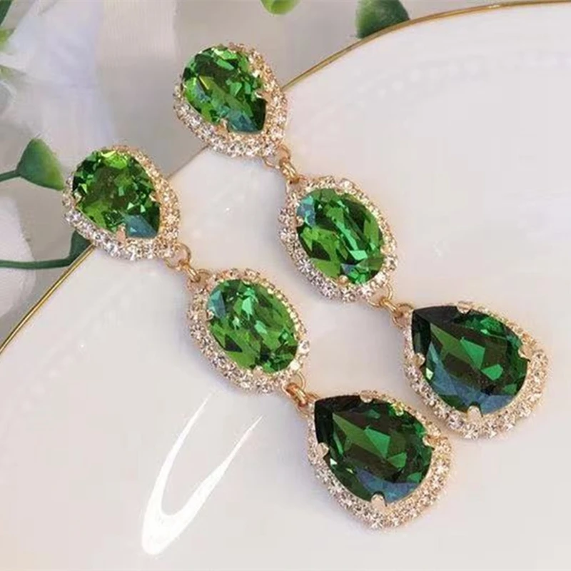 

Vintage Party Elegant Green Stone Stud Earrings Elegant Accessories Daily Wearable Birthday Gift For Mom Stylish Jewelry