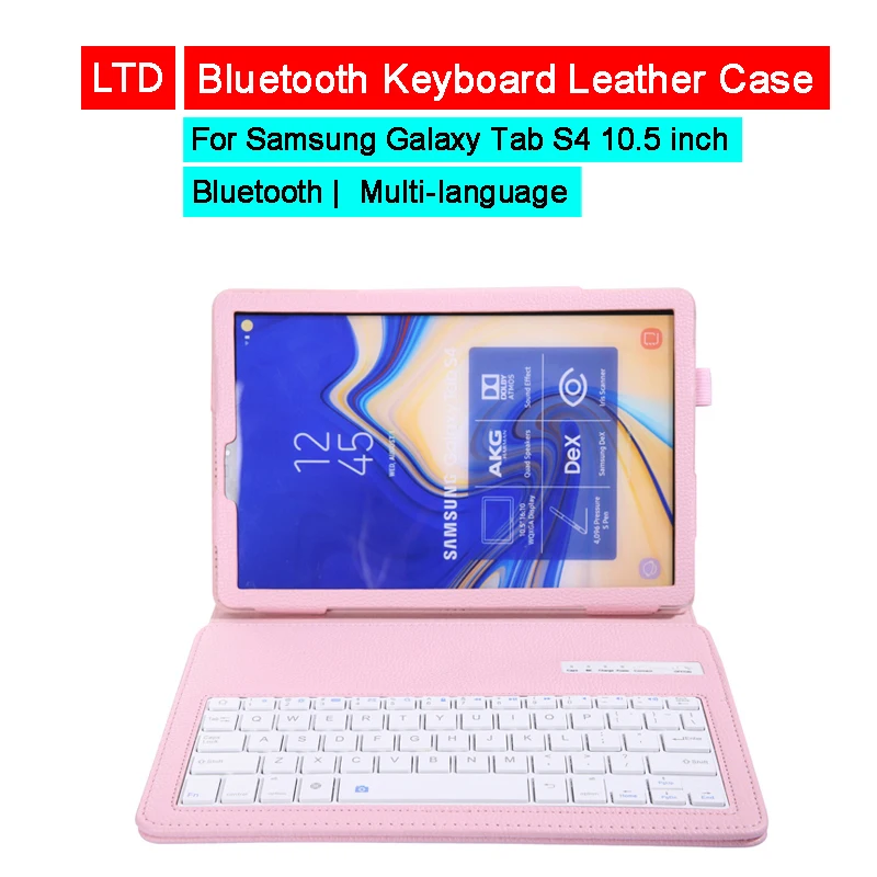 Кожаный чехол с Bluetooth-клавиатурой для Galaxy Tab S4 10 5 дюйма T830 русская Арабская иврит