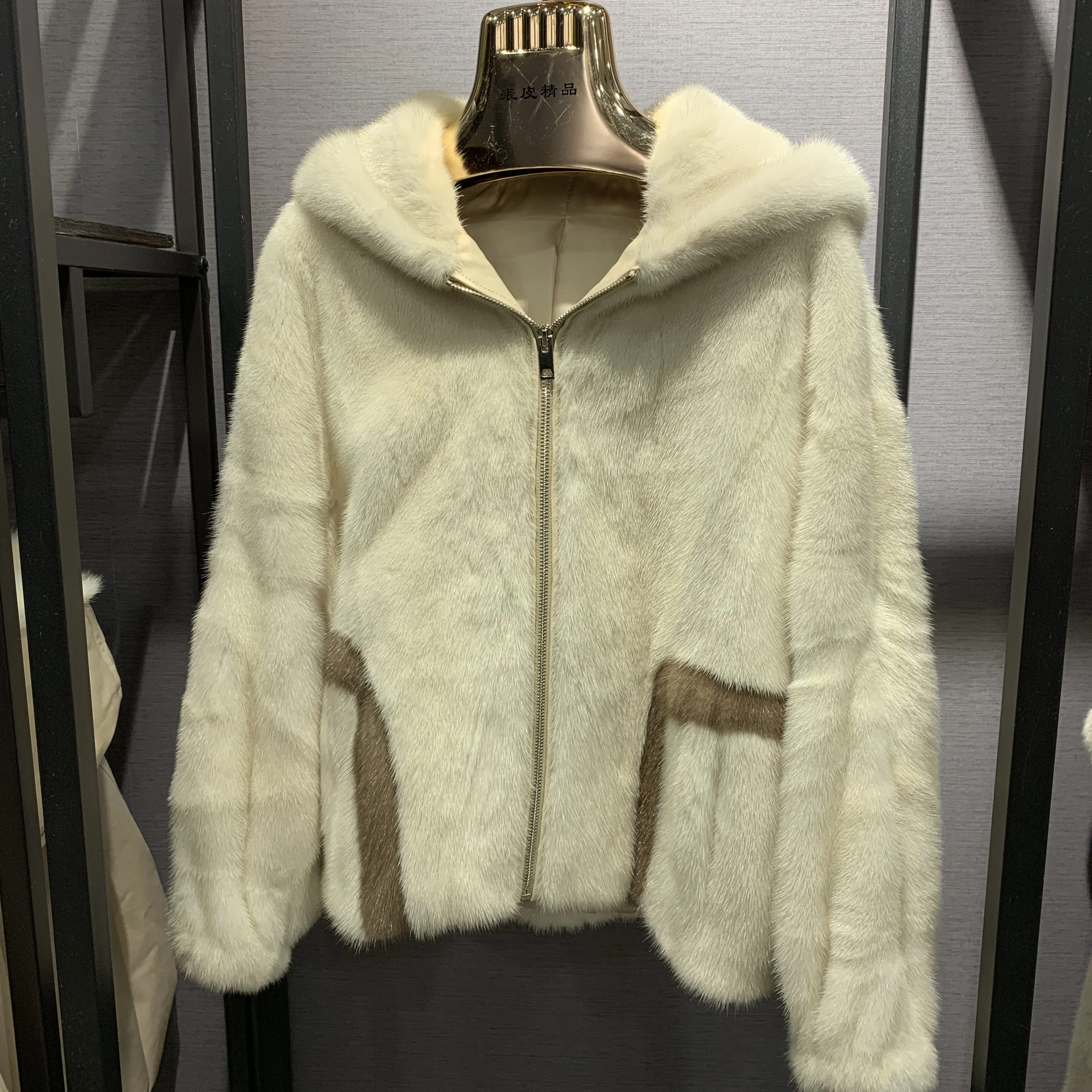 SQXR модная женская шуба из натурального меха норки популярная | Женская одежда