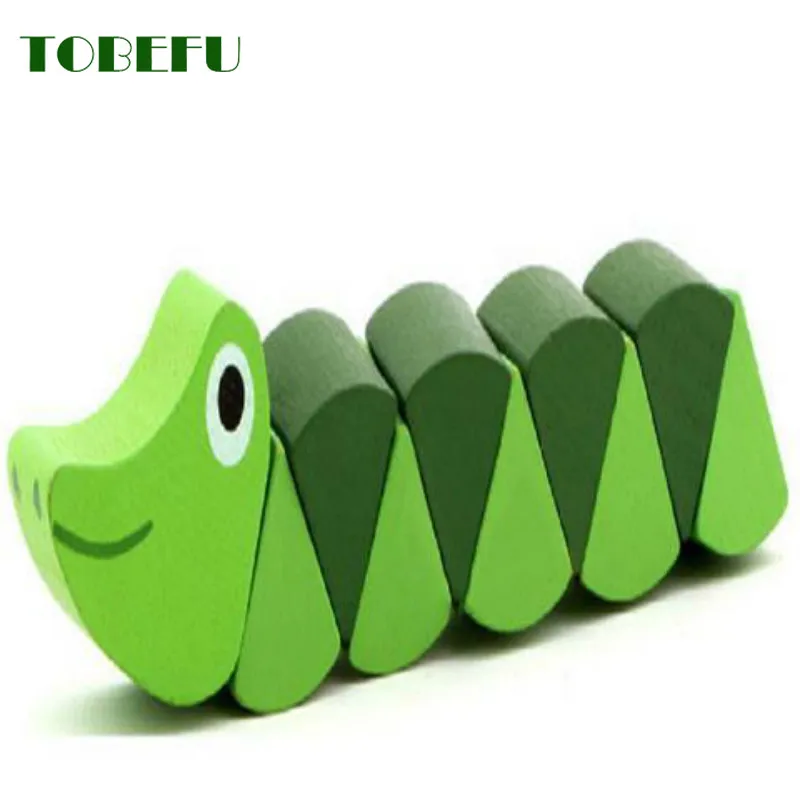 Colorful Wooden Worm Puzzles Kids Learning Educational Didactic Baby Development Toys Fingers Game for Children Montessori Gift