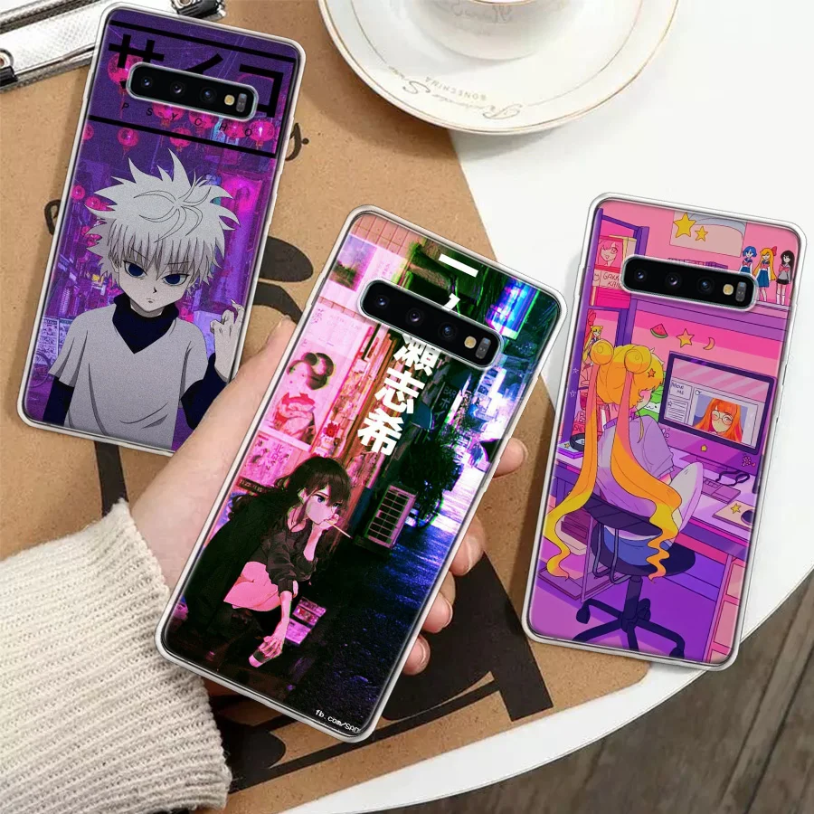 Силиконовый чехол с рисунком аниме Vaporwave Glitch для телефона Samsung Galaxy A51 A50 A71 A70 A41 A40 A31 A30 A21S A20E A10 A6 A7 A8 A9