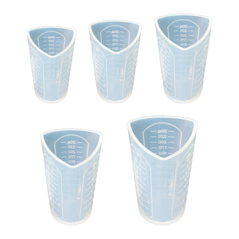 

Гибкие треугольные мерные чашки, форма, полимерные чашки ручной работы для самостоятельного приготовления украшений для дома, кухни, школы