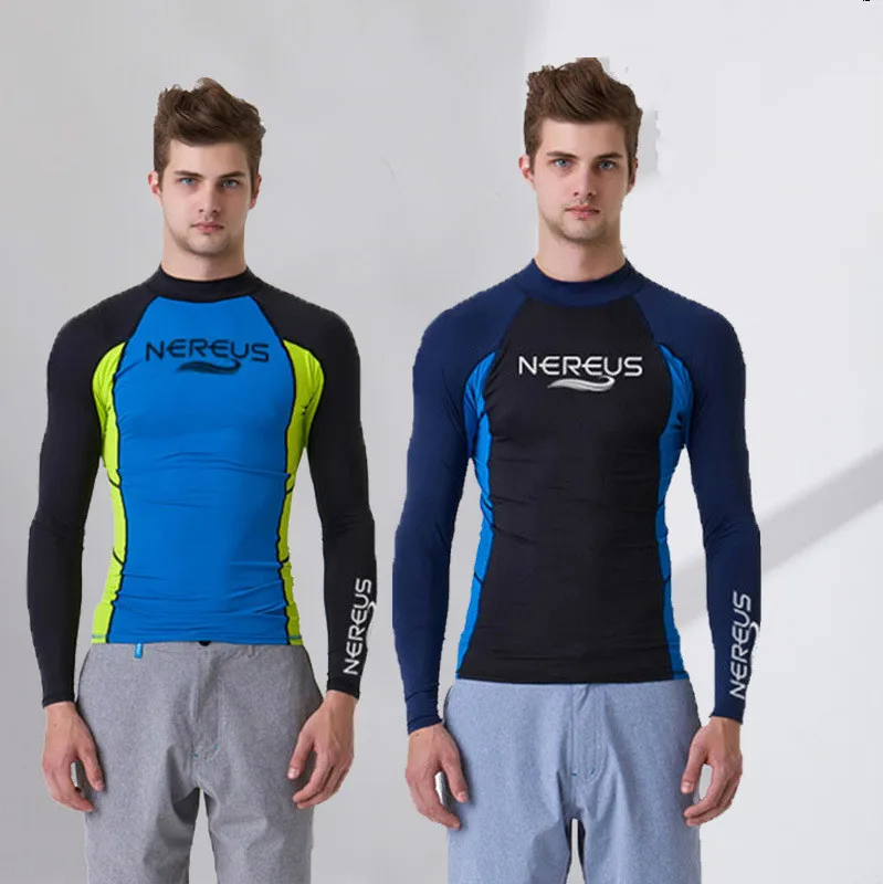 Мужской гидрокостюм с длинным рукавом купальный костюм для серфинга Рашгард