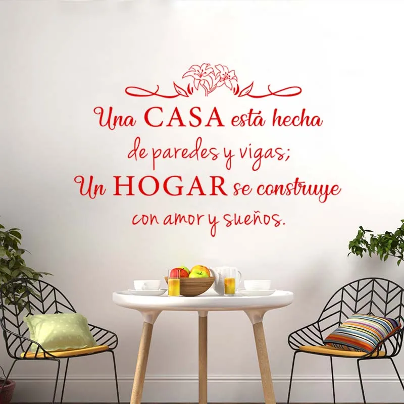 Наклейки цитаты на испанском росписи художественные наклейки дом Amor Настенный