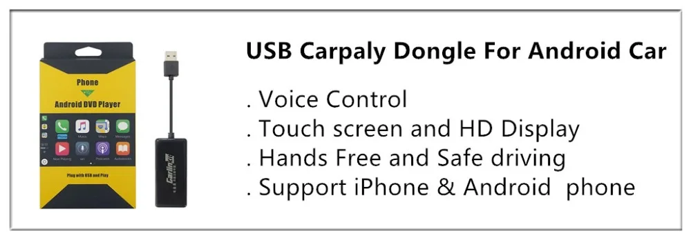 Беспроводной USB Авто Smart Link CarPlay ключ для Android навигационный плеер мини USB Carplay Автомобильный ключ