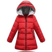 puffer jacket for girls hooded outerwear windproof snowsuit warm overcoat solid thicken coat casual tops winter cotton clothes