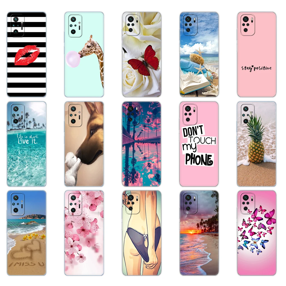 For Xiaomi Redmi Note 10 Case 4G 5G Silicon Soft Tpu Back Phone Cover For Redmi Note 10 Pro Global Case For Redmi Note 10S Coque