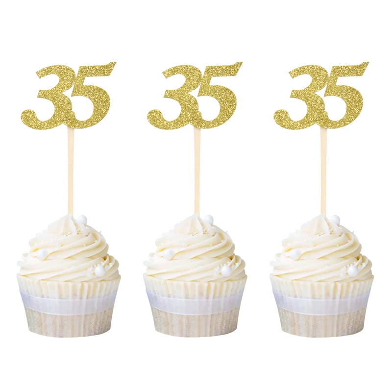12 шт. номер 30 40 50 60 для капкейка-30th 40th 50th 60th празднование Дня Рождения вечерние поставки торт фигурки жениха и невесты; дропшиппинг