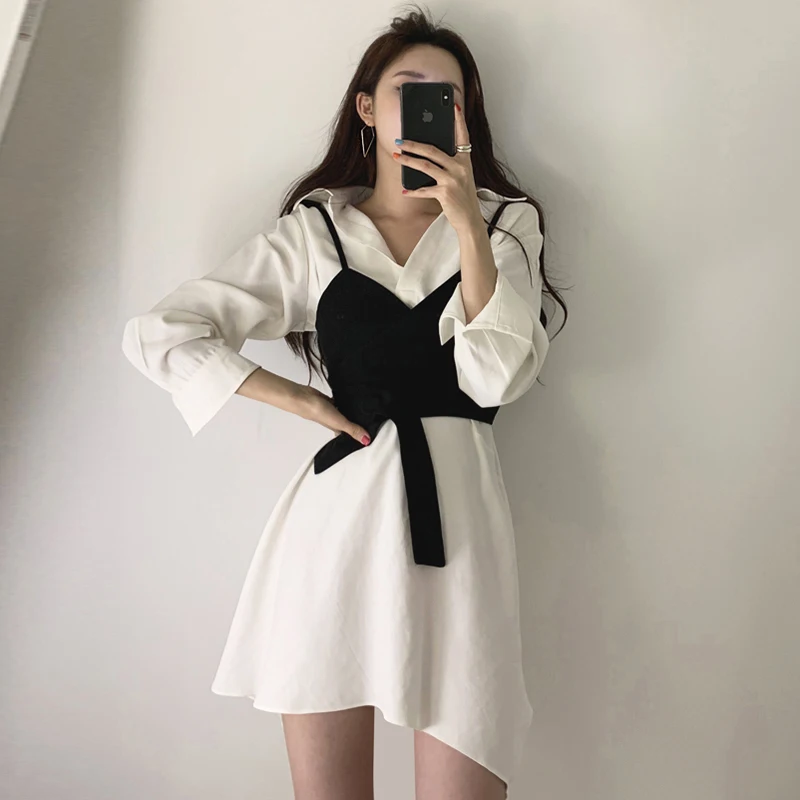 Женское облегающее платье в винтажном стиле однотонное короткое осень