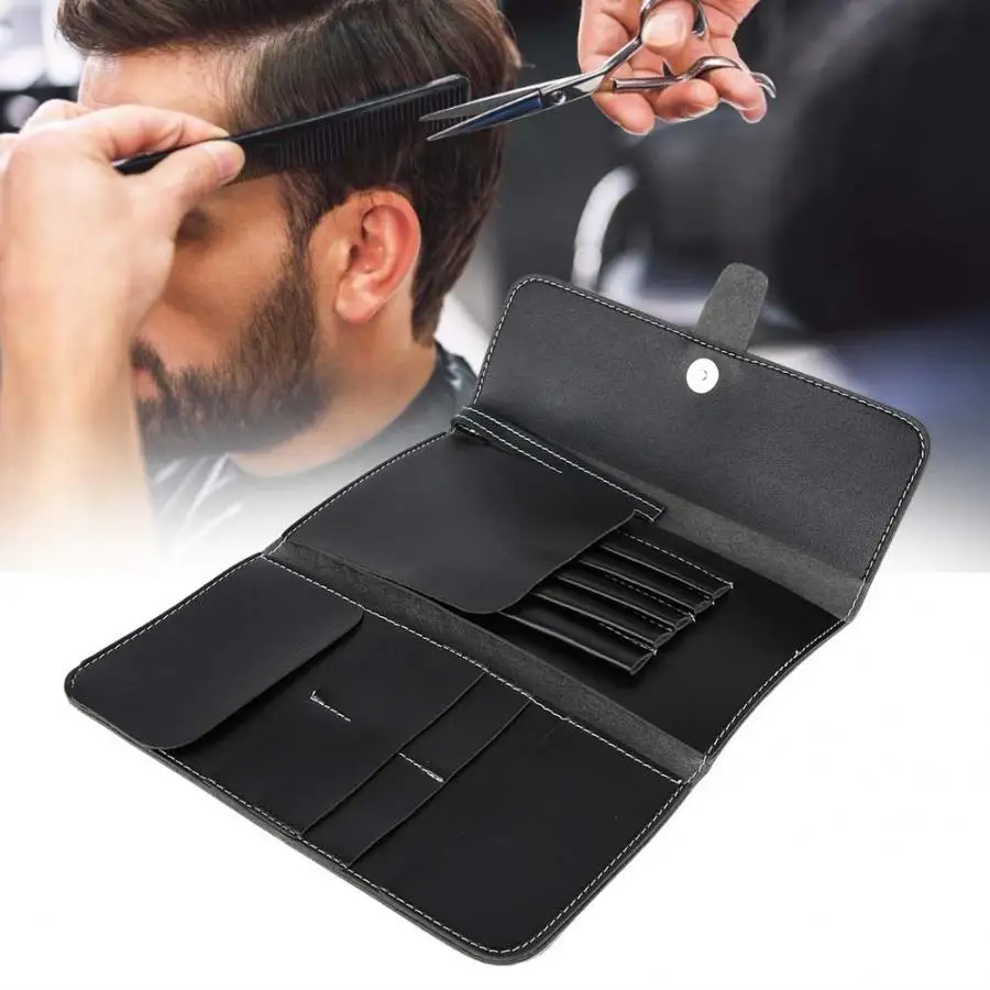 Парикмахерские принадлежности черные ПУ ножницы и Расческа Салон сумка для
