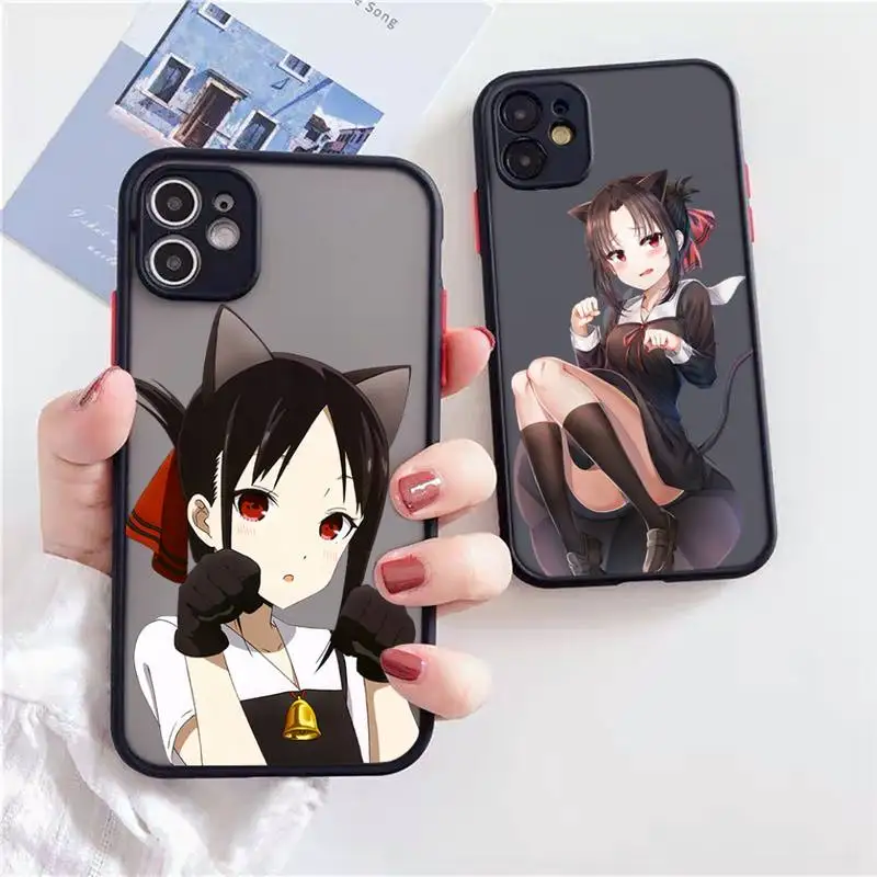 

Anime Kaguya Sama Lk Phone Case For iPhone 12 11 Mini Pro XR XS Max 7 8 Plus X Matte transparent Back Cover
