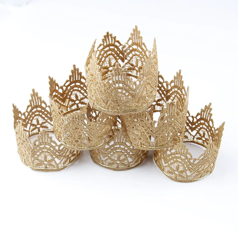 Новинка 10 шт./лот хаки из кружев кроше с короной используемые для топ нарядной