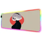 Mairuige RGB Anime NieR Automata Girl RGB игровой большой коврик для мыши со светодиодной подсветкой USB клавиатура ПК ноутбука Настольный цветной Настольный коврик XXL