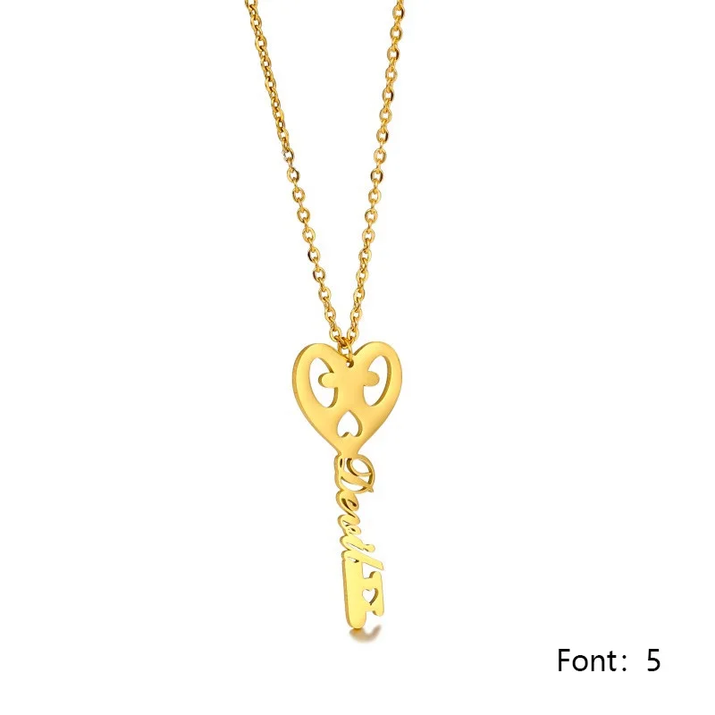 Ожерелье с именем на заказ из нержавеющей стали персонализированными буквами и