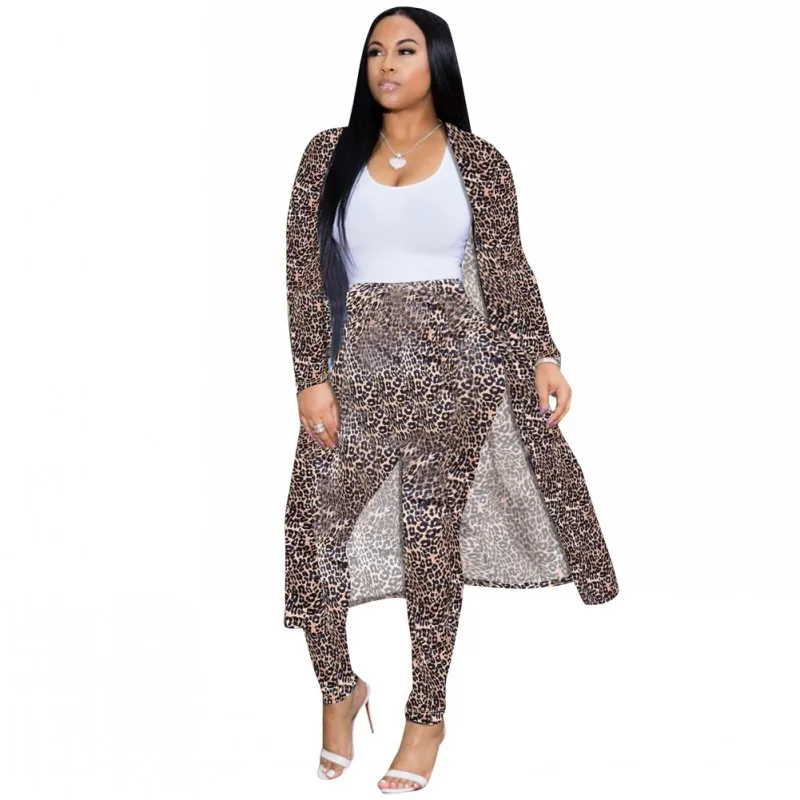 3XL размера плюс комплект из 2 предметов Кардиган с длинным рукавом облегающие