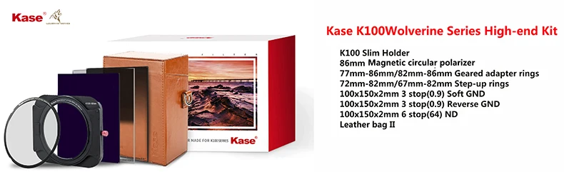 Kase K100 Комплект фильтров для объектива с 86 мм CPL круговой поляризатор 64ND мягкий GND обратный GND 100 мм квадратный съемочный светофильтр комплект