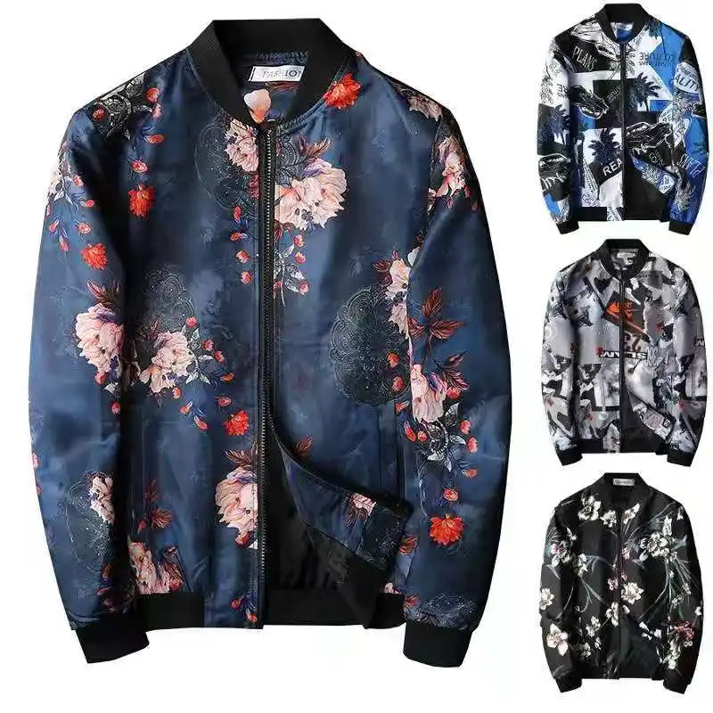 

2021 Spring And Aummer New Men's Jacket Casual Printing Loose Baseball Uniform Jacket