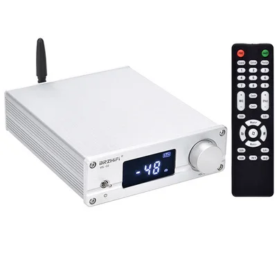 Серебристый VOL-03 Hi-Fi PGA2310 Bluetooth 5,0 дистанционный объемный предусилитель 5 способ без потерь импульсный кабель для подключения аудиоусилителя-amp - Цвет: Серебристый