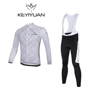 keyiyuan 2022 men long sleeve cycling jersey set outdoor road mtb sweat shirt riding bicycle clothing suit conjunto de ciclismo