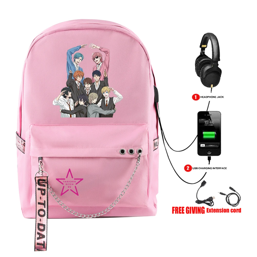 Yarichin B Club рюкзак для ноутбука школьные сумки с USB-разъемом дорожные аниме-рюкзака