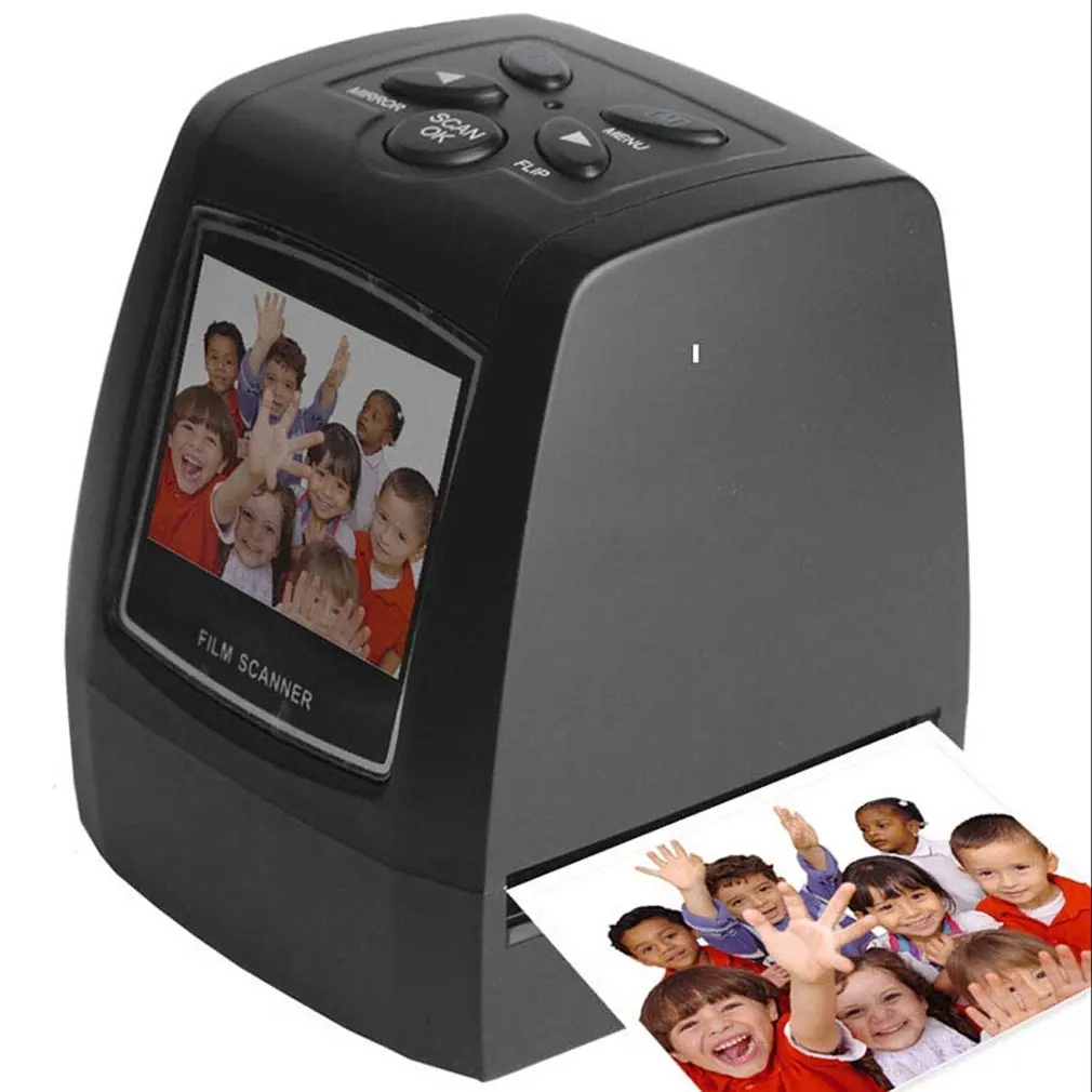 

Protable Negative Film Scanner 35mm 135mm Slide Film Converter Photo Digital Image Viewer with 2.4" LCD Build-in Editing Softwar
